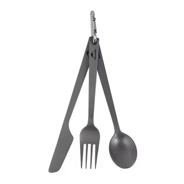 Naturehike Titanyum Çatal Bıçak Kaşık Yemek Seti