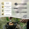 Naturehike Titanyum Çatal Bıçak Kaşık Yemek Seti - Görsel 7